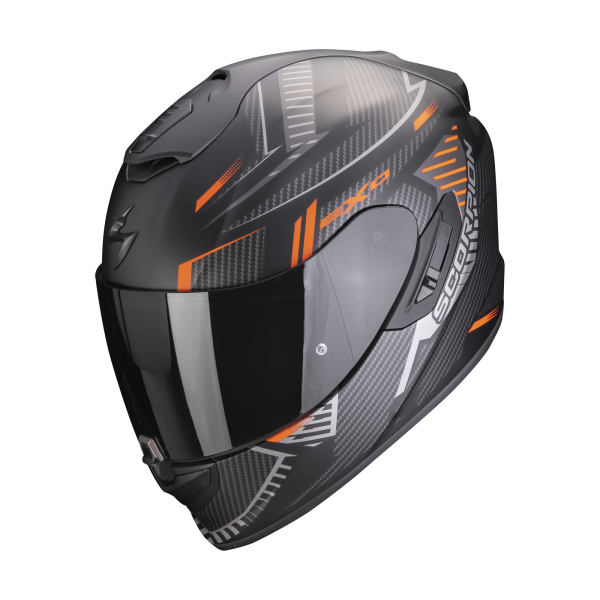 Scorpion EXO-1400 EVO AIR SHELL matt black-orange