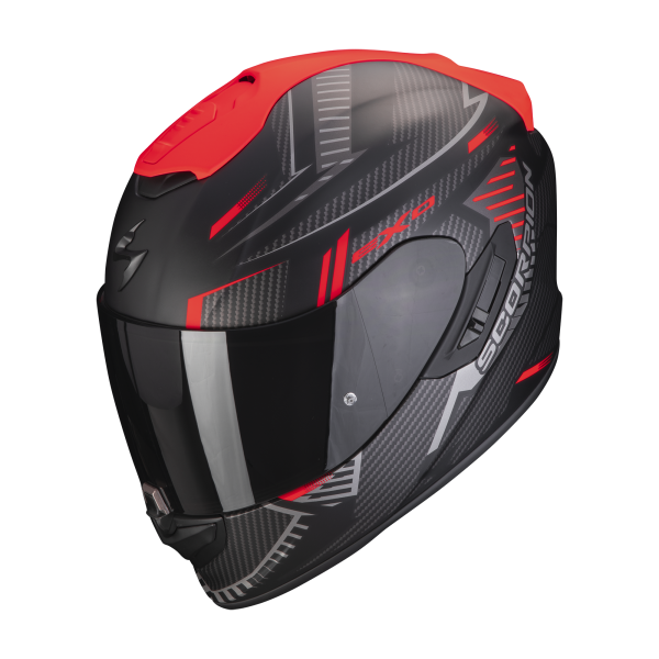 Scorpion EXO-1400 EVO AIR SHELL matt black-red